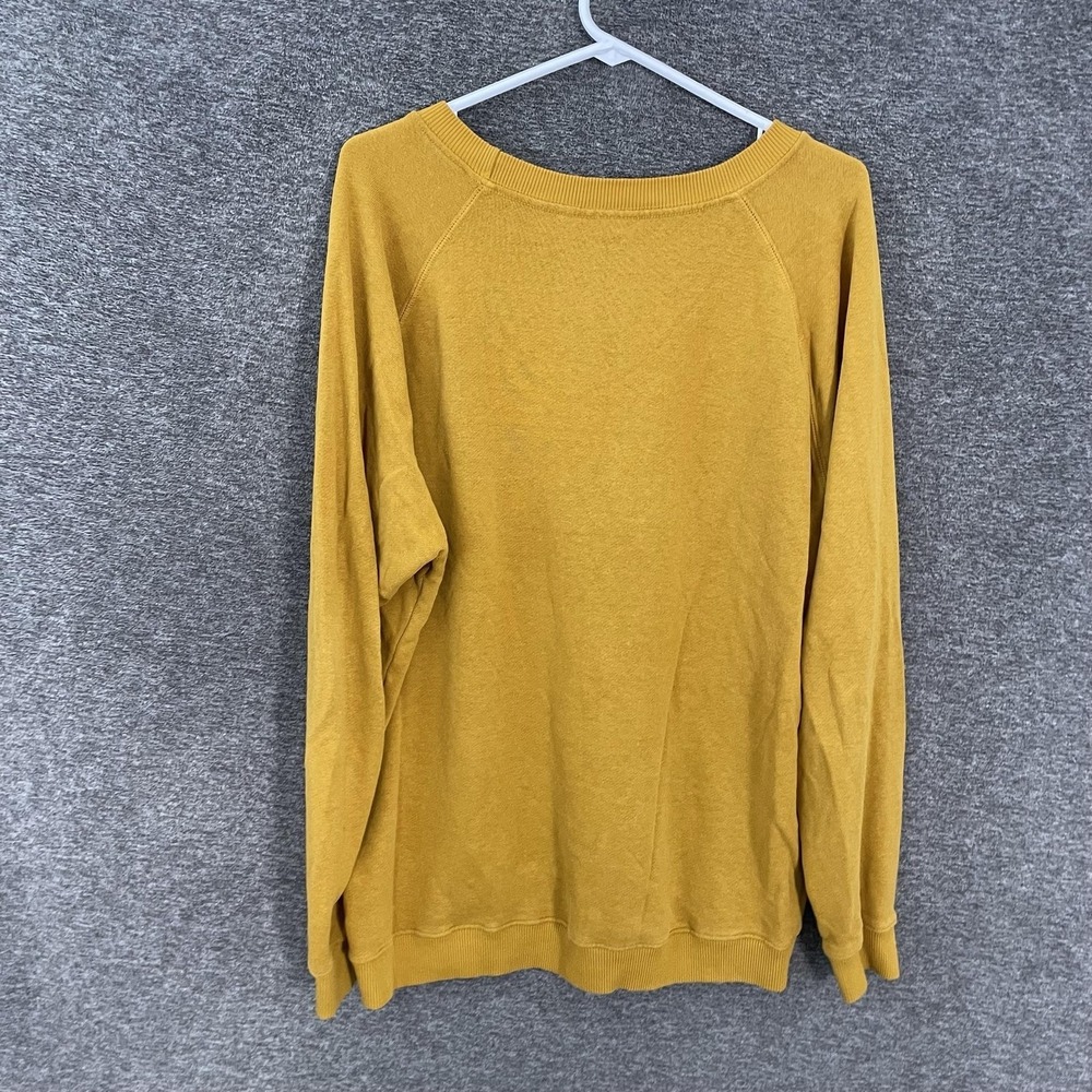 Jungmaven Sweatshirt Mens Large Yellow Bonfire Hemp Cotton Crewneck Made USA - Picture 7 of 8
